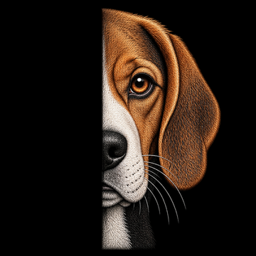 Beagle Dog Embroidery Design