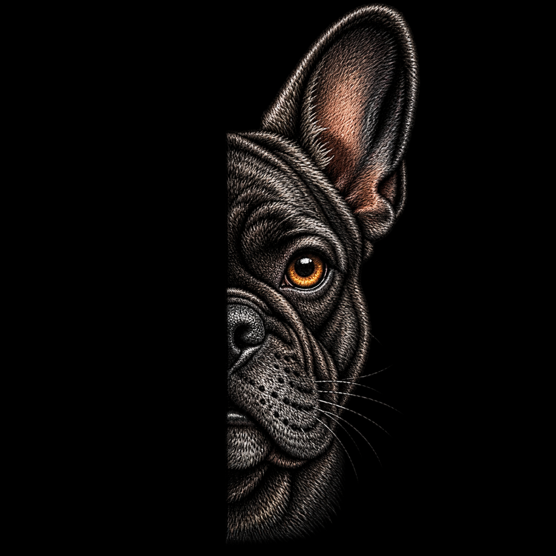 French Bulldog Dog Embroidery Design