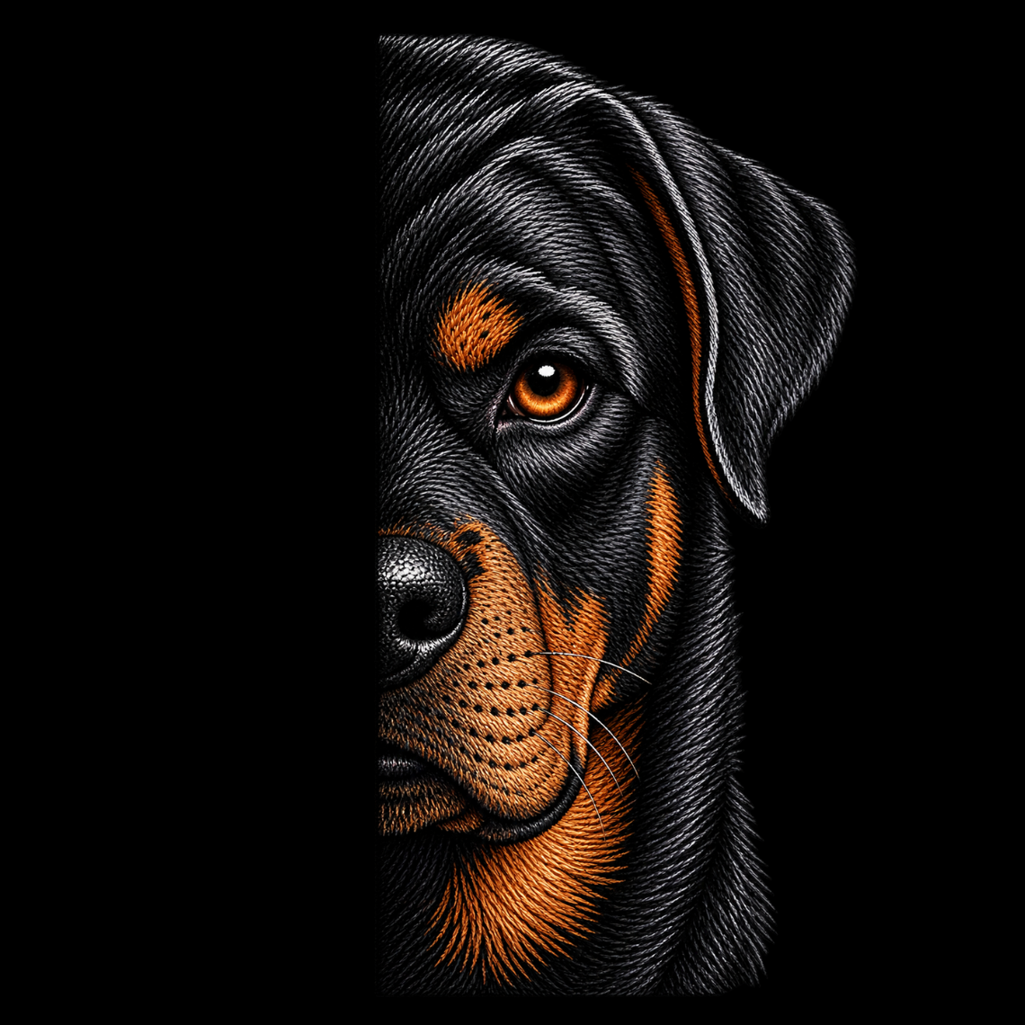 Rottweiler Dog Embroidery Design