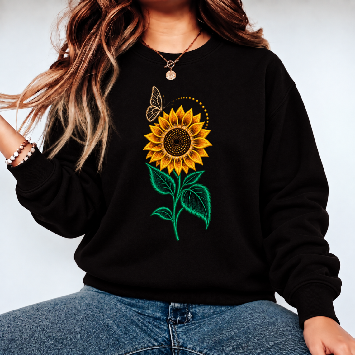Sunflower Embroidery Design | Botanical Floral Machine Pattern