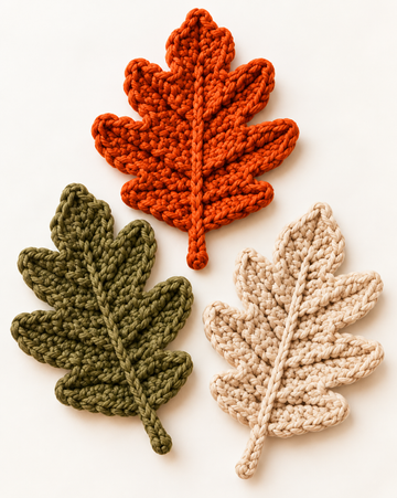 Crochet Leaves for Fall | Maple Leaf Crochet Pattern PDF - Yilzoo