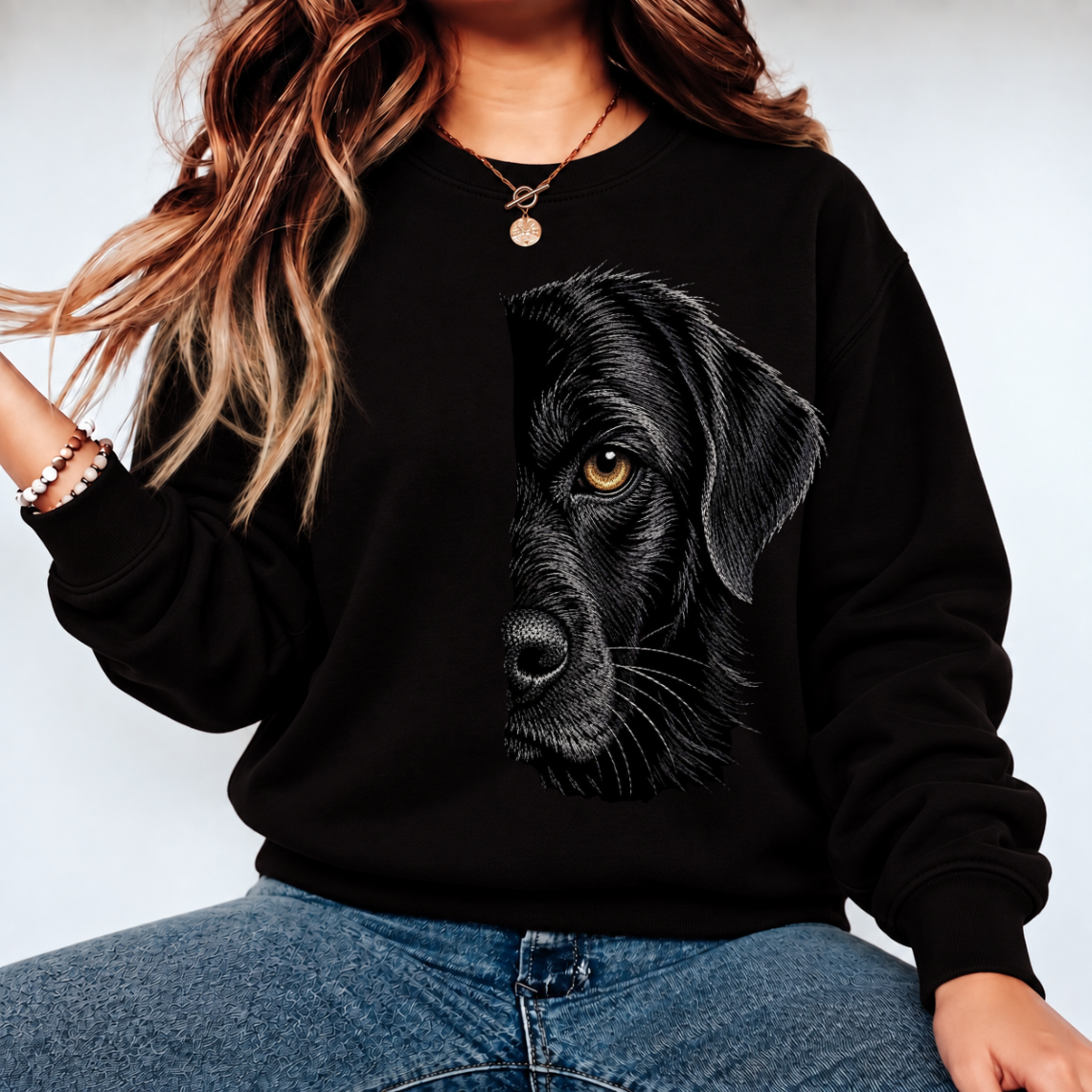 Black Labrador Dog Embroidery Design