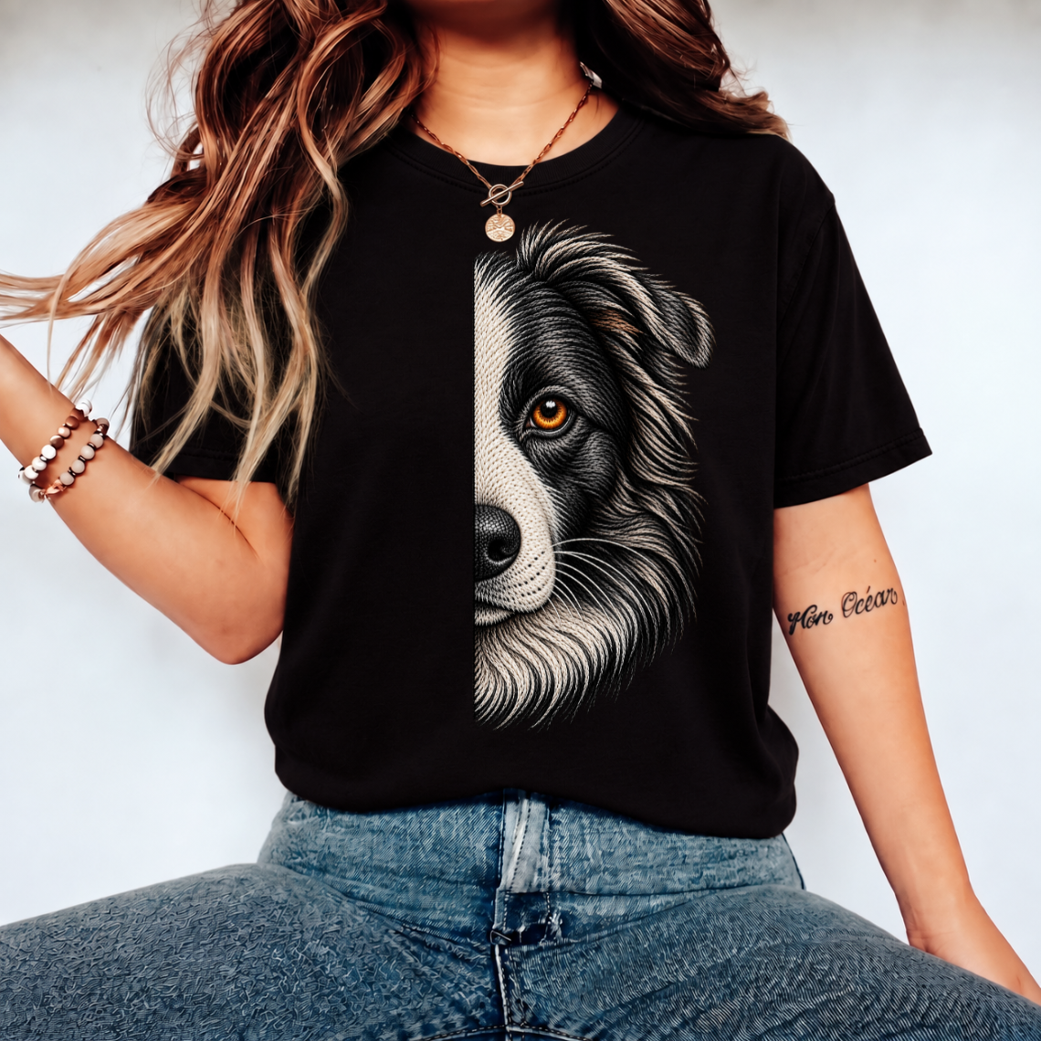 Border Collie Dog Embroidery Design