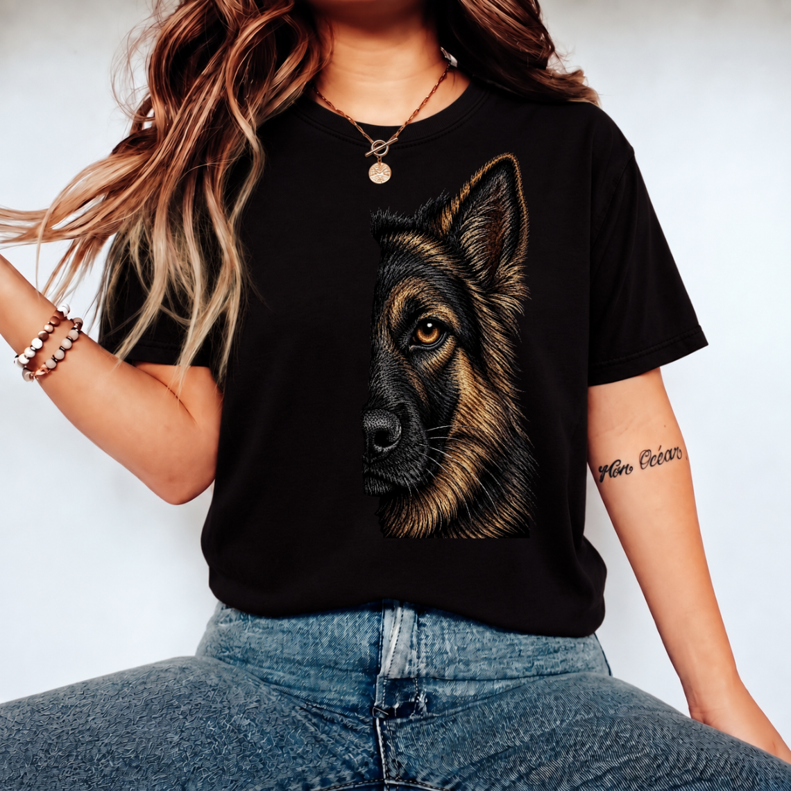 German Shepherd Dog Embroidery Design