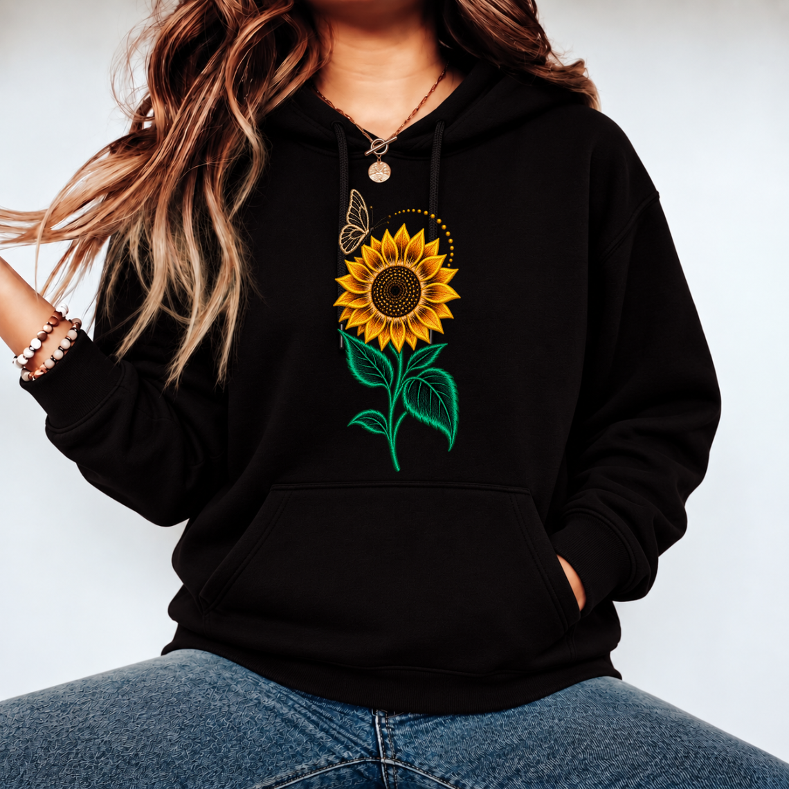 Sunflower Embroidery Design | Botanical Floral Machine Pattern