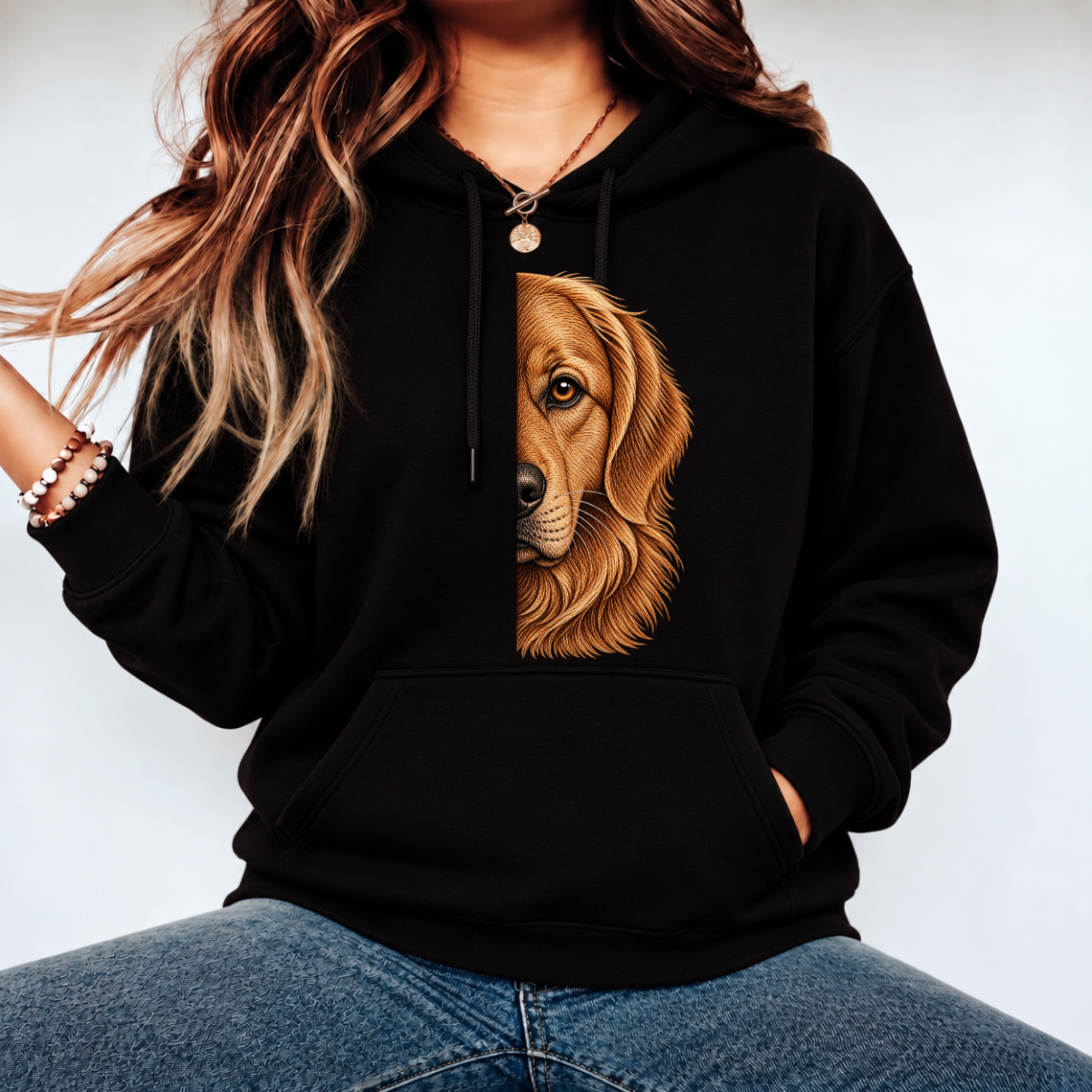 Golden Retriever Dog Embroidery Design