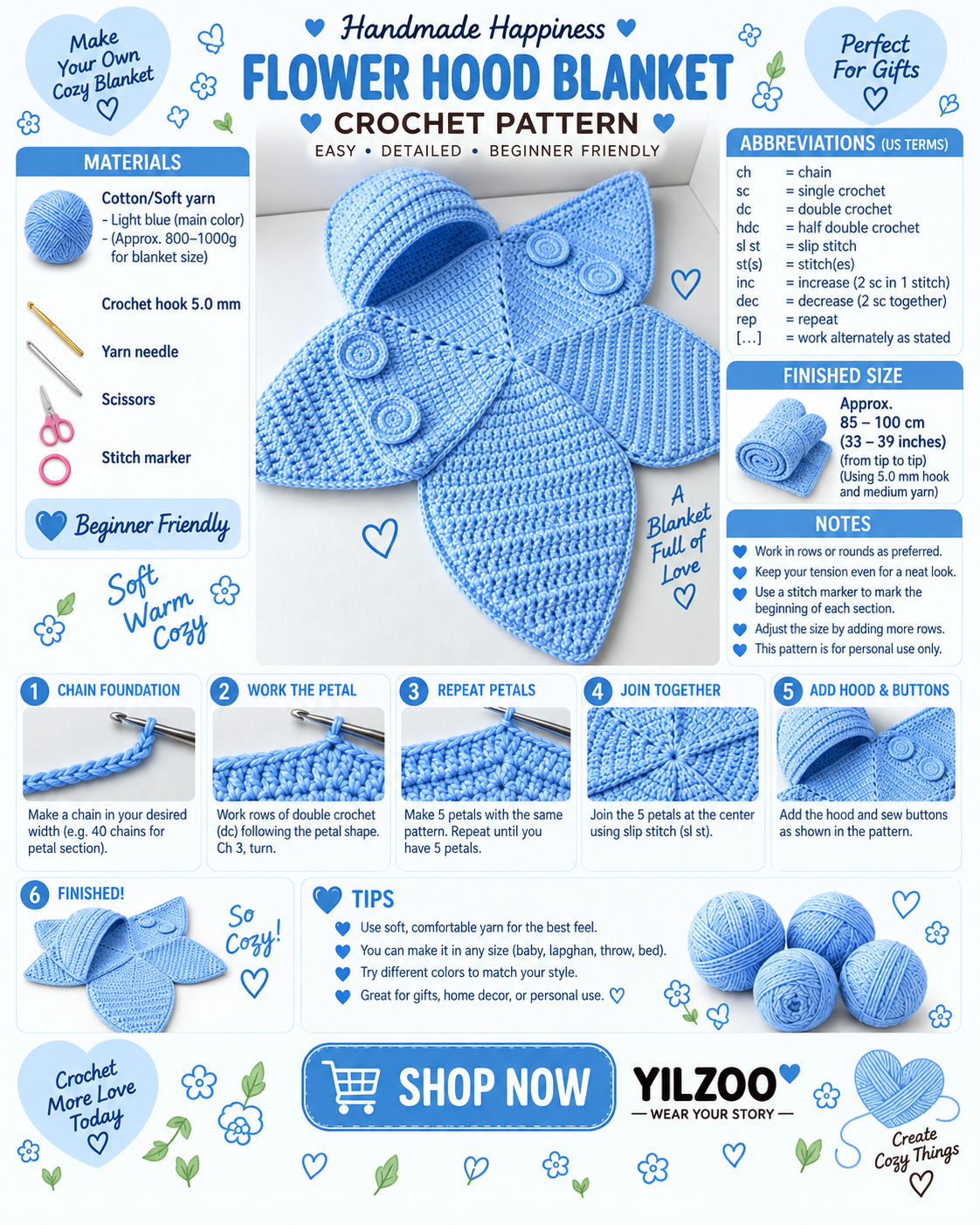 Blue Baby Starfish Crochet Pattern PDF | Ocean Crochet Toy | Amigurumi Starfish Pattern