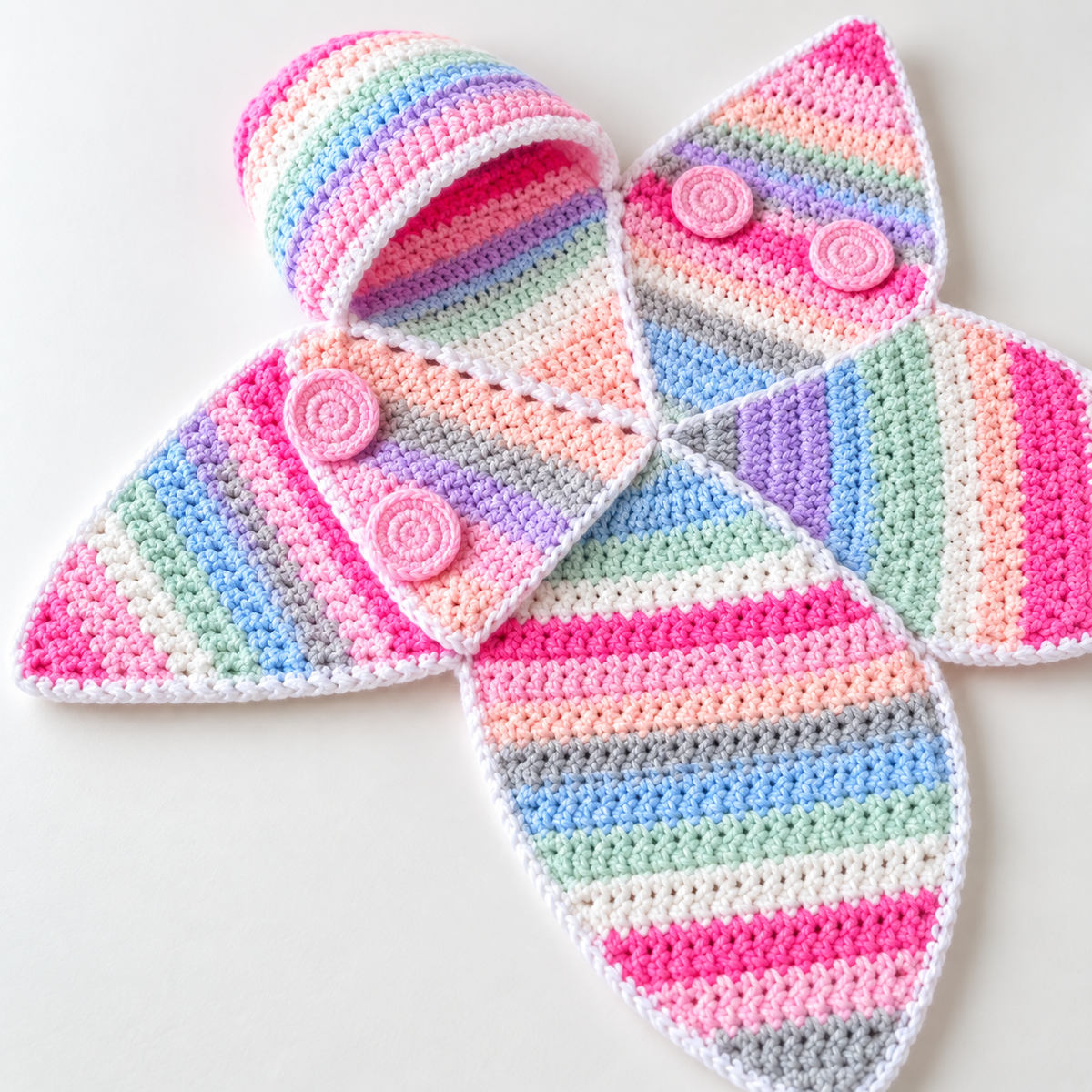 Pastel Rainbow Starfish Crochet Pattern | Baby Starfish Amigurumi PDF | DIY Crochet Toy