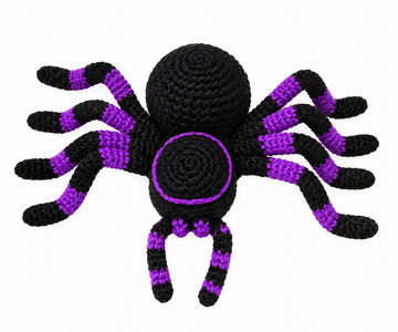 Halloween Spider Crochet Pattern PDF | Purple Black Amigurumi Spider | Spooky Crochet Toy