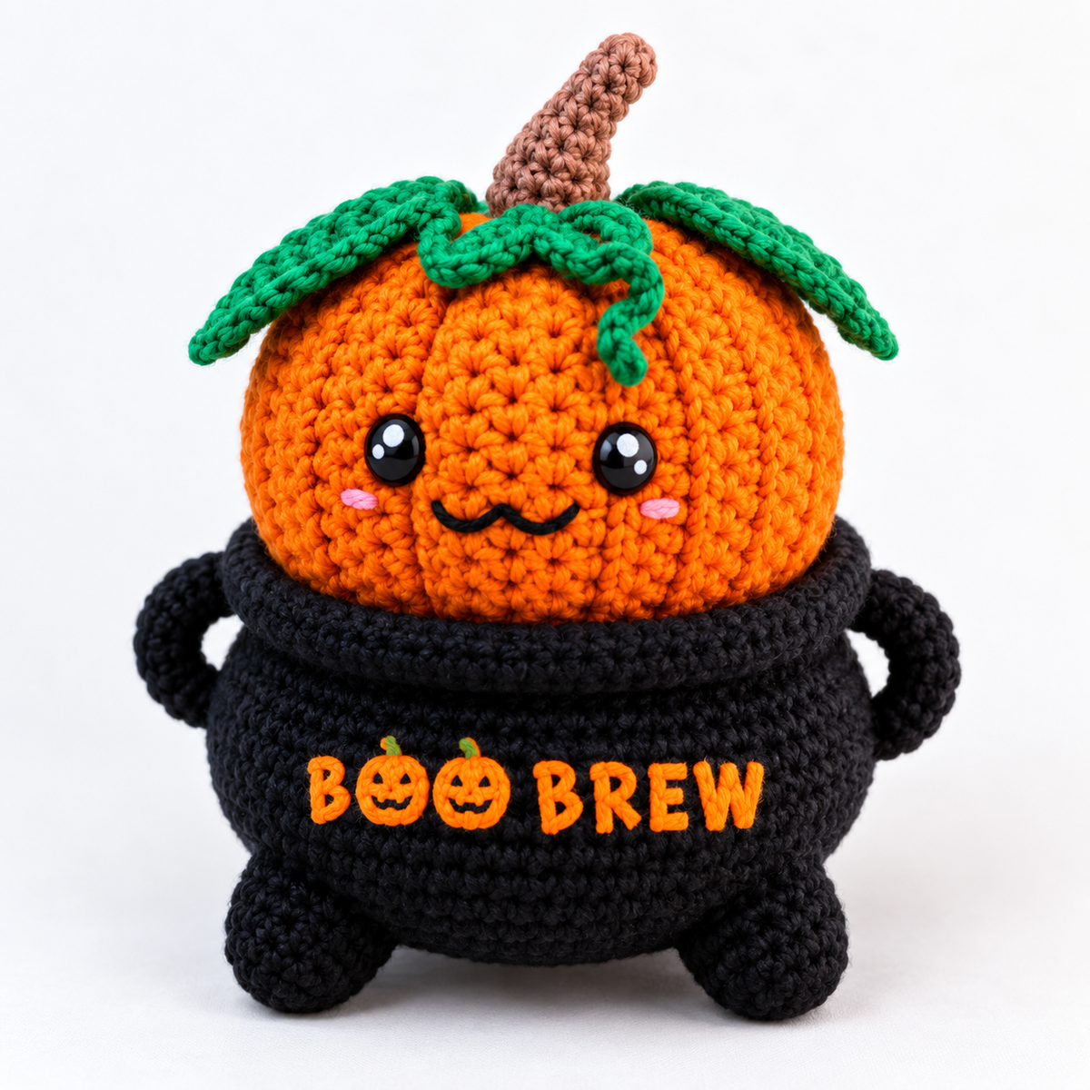 Pumpkin Cauldron Crochet Pattern PDF | Halloween Amigurumi Pattern | Spooky Crochet Decor