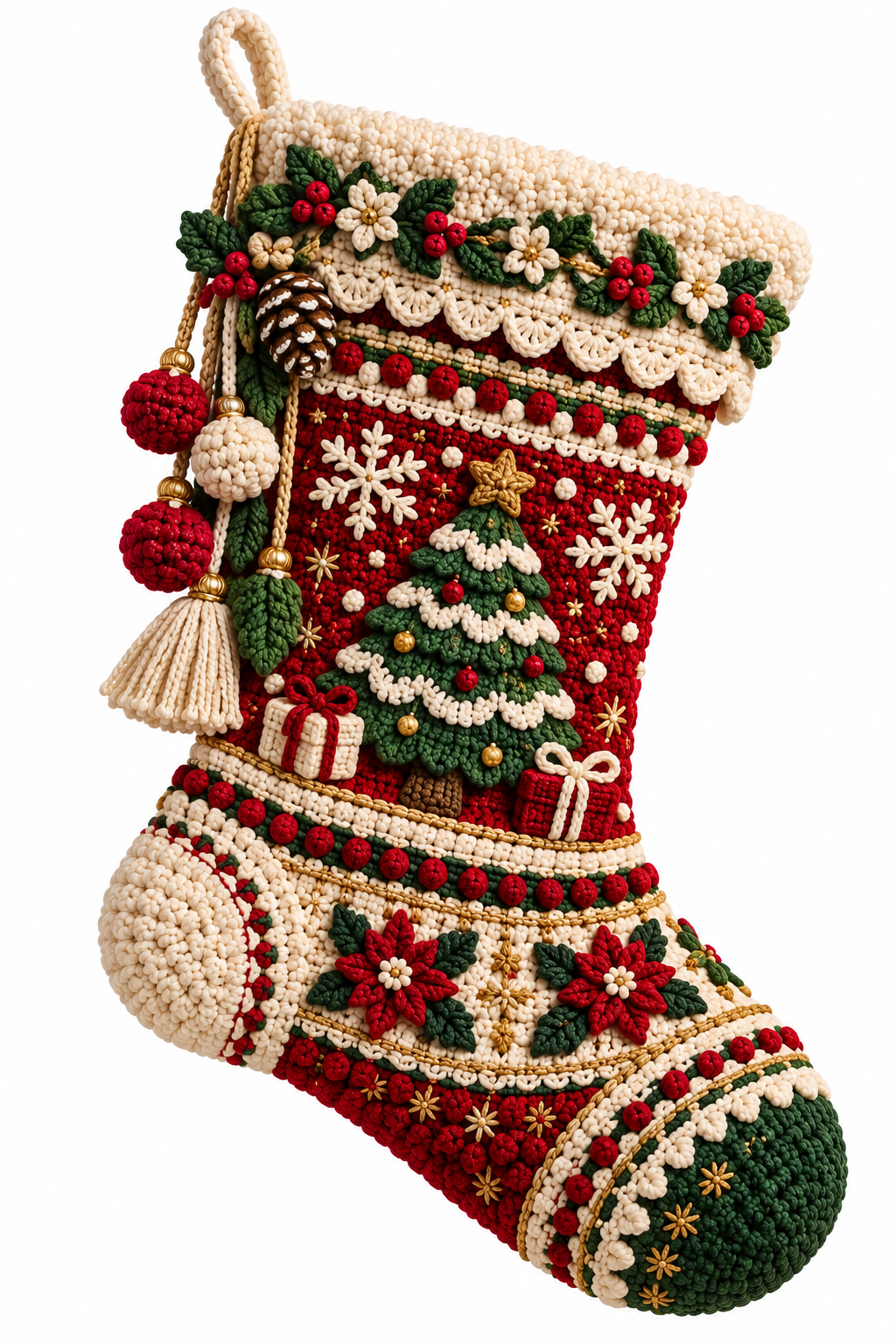 Christmas Stocking Crochet Pattern PDF | Holiday Stocking Collection
