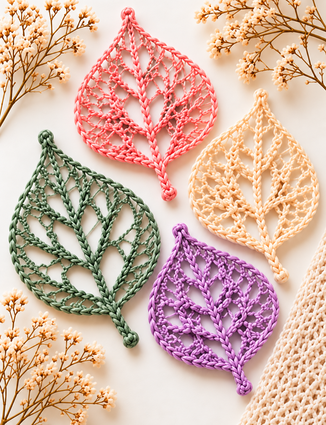 Maple Leaf Crochet Pattern PDF | Crochet Fall Leaves - Yilzoo