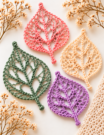 Maple Leaf Crochet Pattern PDF | Crochet Fall Leaves - Yilzoo